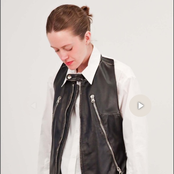 Maison margiela open back distressed leather‎ vest 44/large (runs small!) - Picture 12 of 14